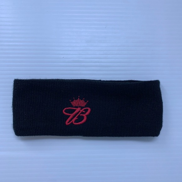Budweiser Accessories - Budweiser Unisex OS Black Red Embroidered Logo Knit Winter Headband New